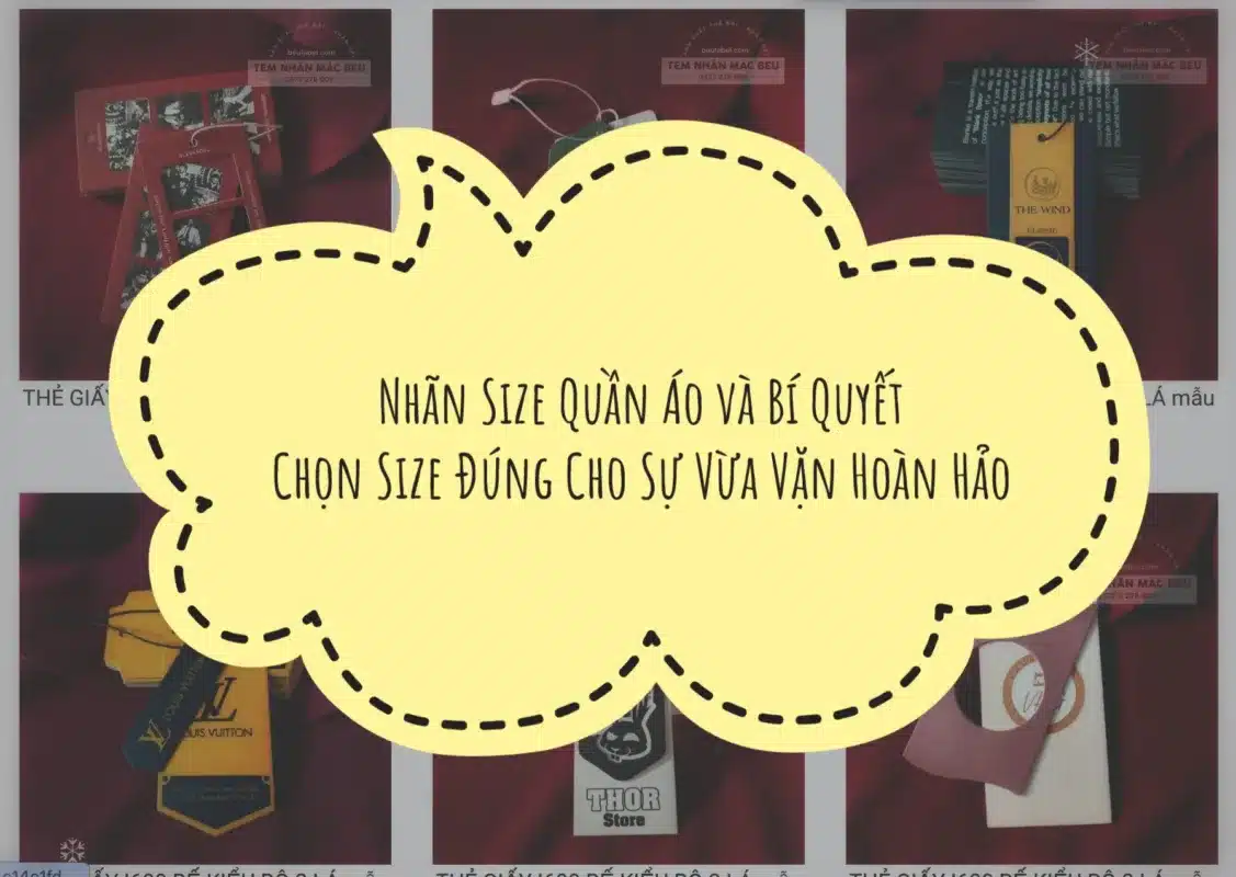 nhãn size quần áo