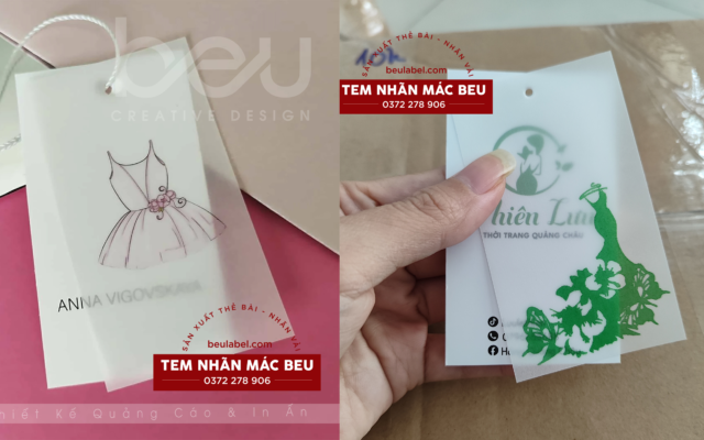 Thẻ treo quần áo từ giấy can